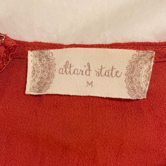 Alter'd State Red Boho Peasant Dress | Size M - Picture 2 of 7